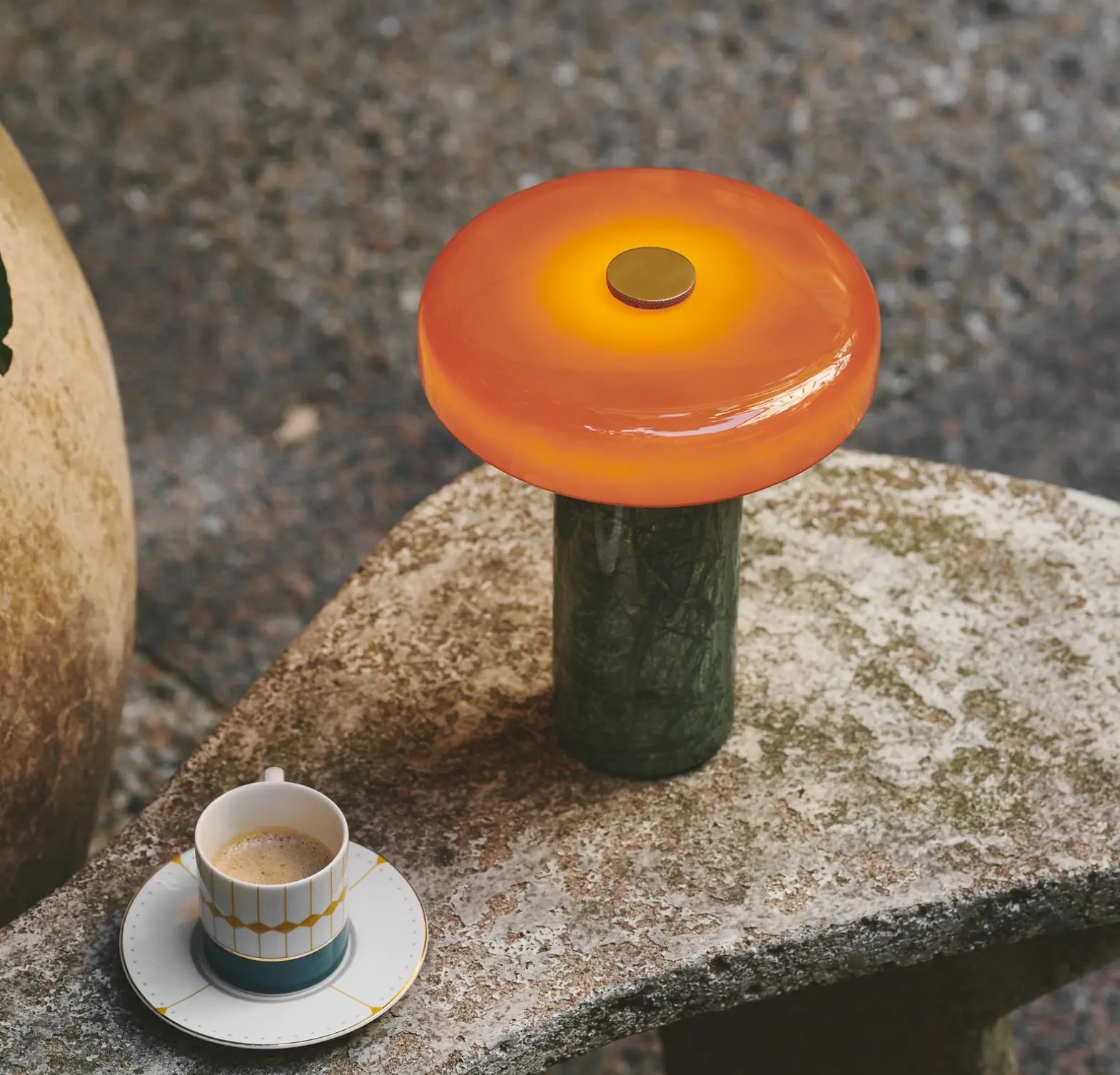 Portable Table Lamp Dark Green Henne Decor