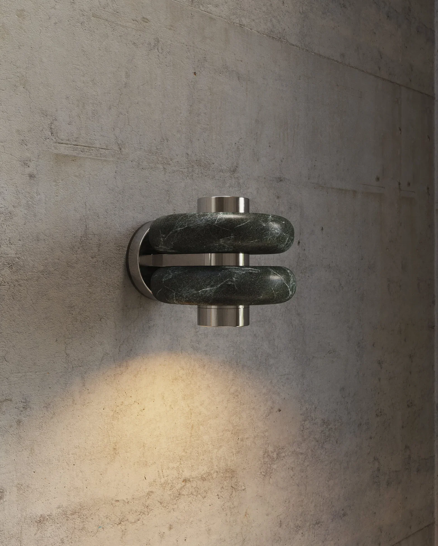 Modern Marble Wall Sconce Stylish Verde Tikal Henne Decor