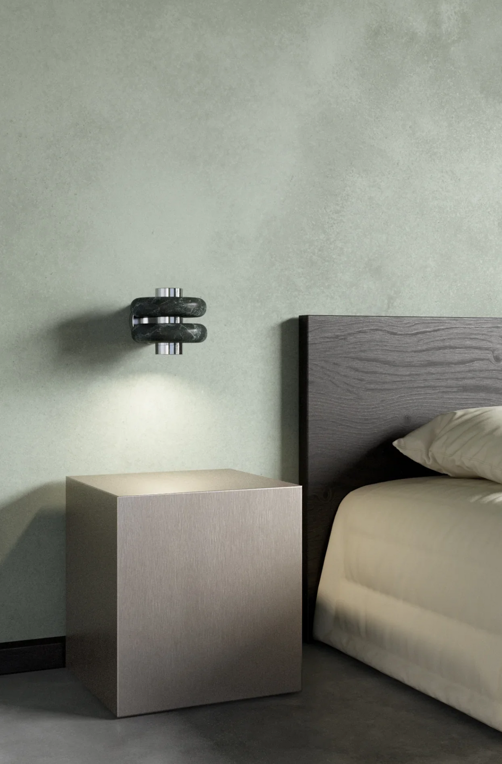 Modern Marble Wall Sconce Stylish Verde Tikal Henne Decor