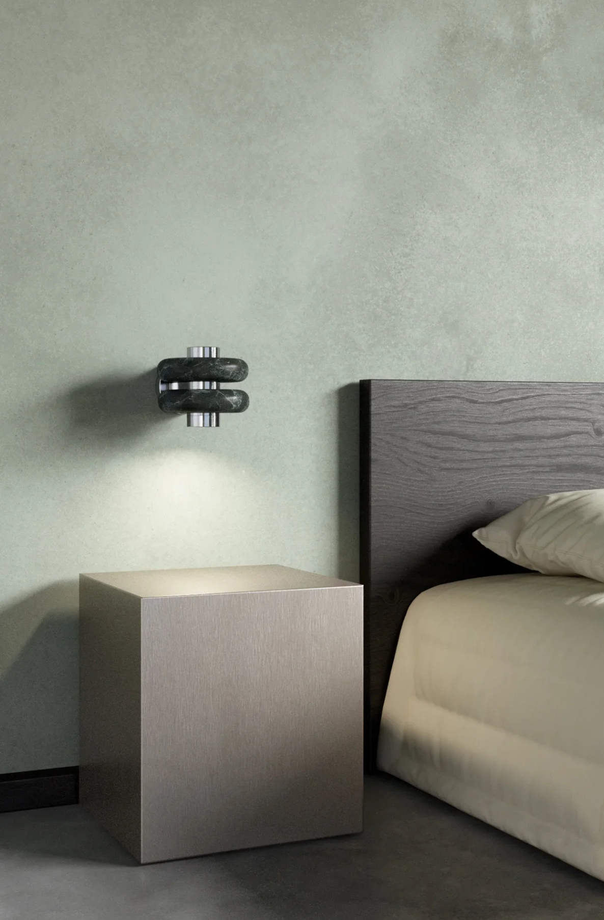 Modern Marble Wall Sconce Stylish Verde Tikal Henne Decor