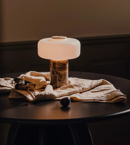 Marble Mushroom Table Lamp Henne Decor