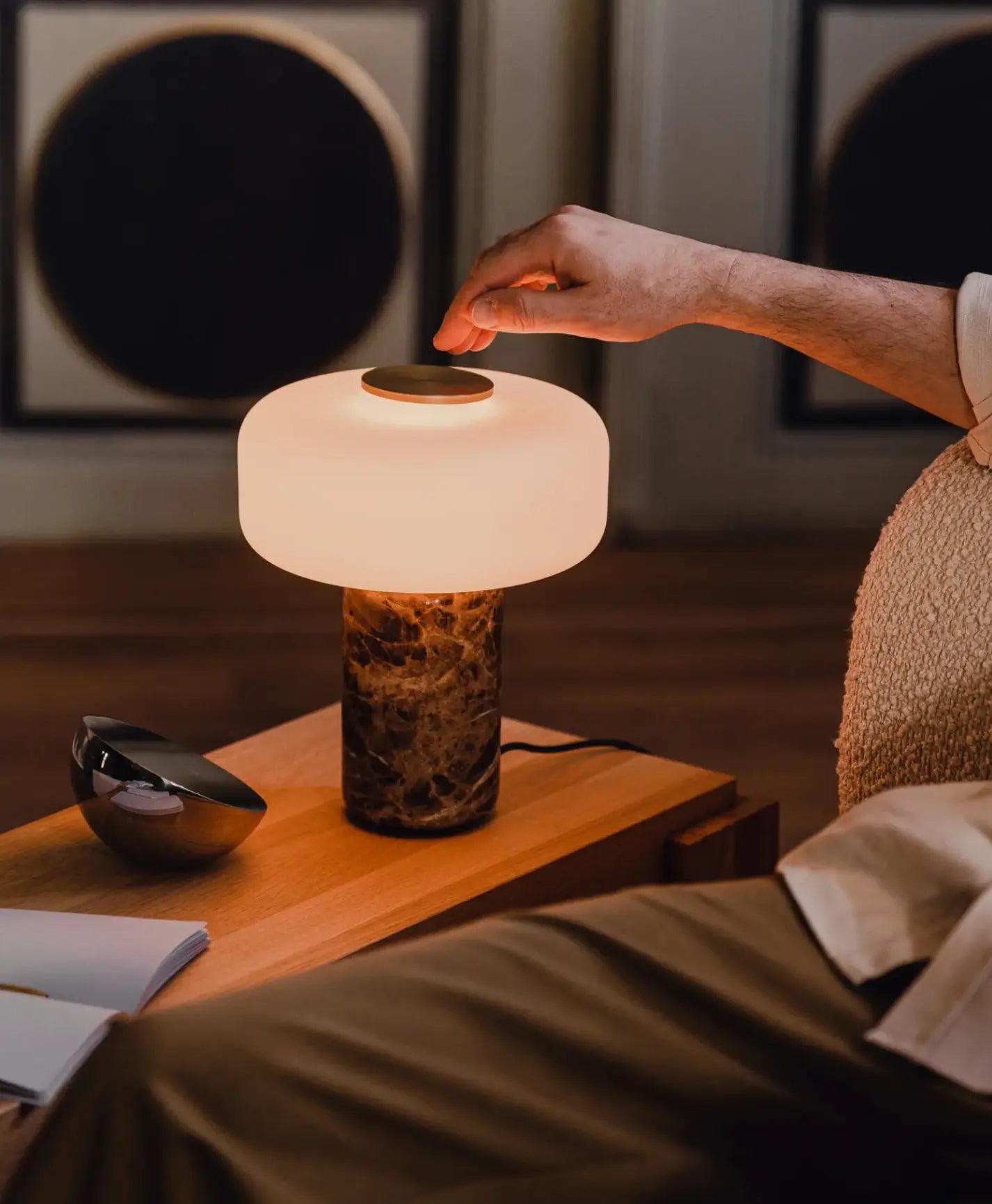 Marble Mushroom Table Lamp Henne Decor