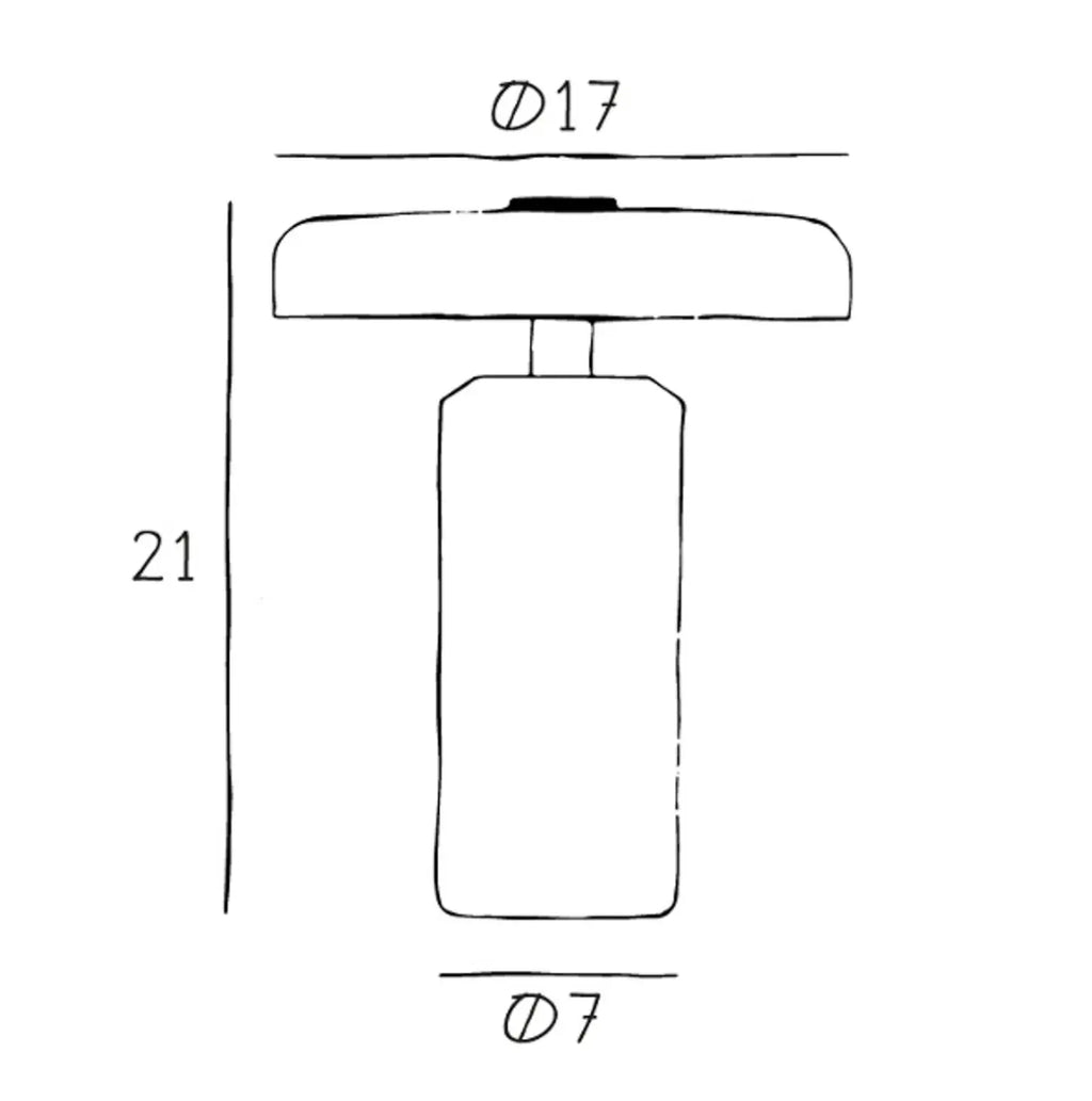 Portable Table Lamp Dark Green Henne Decor