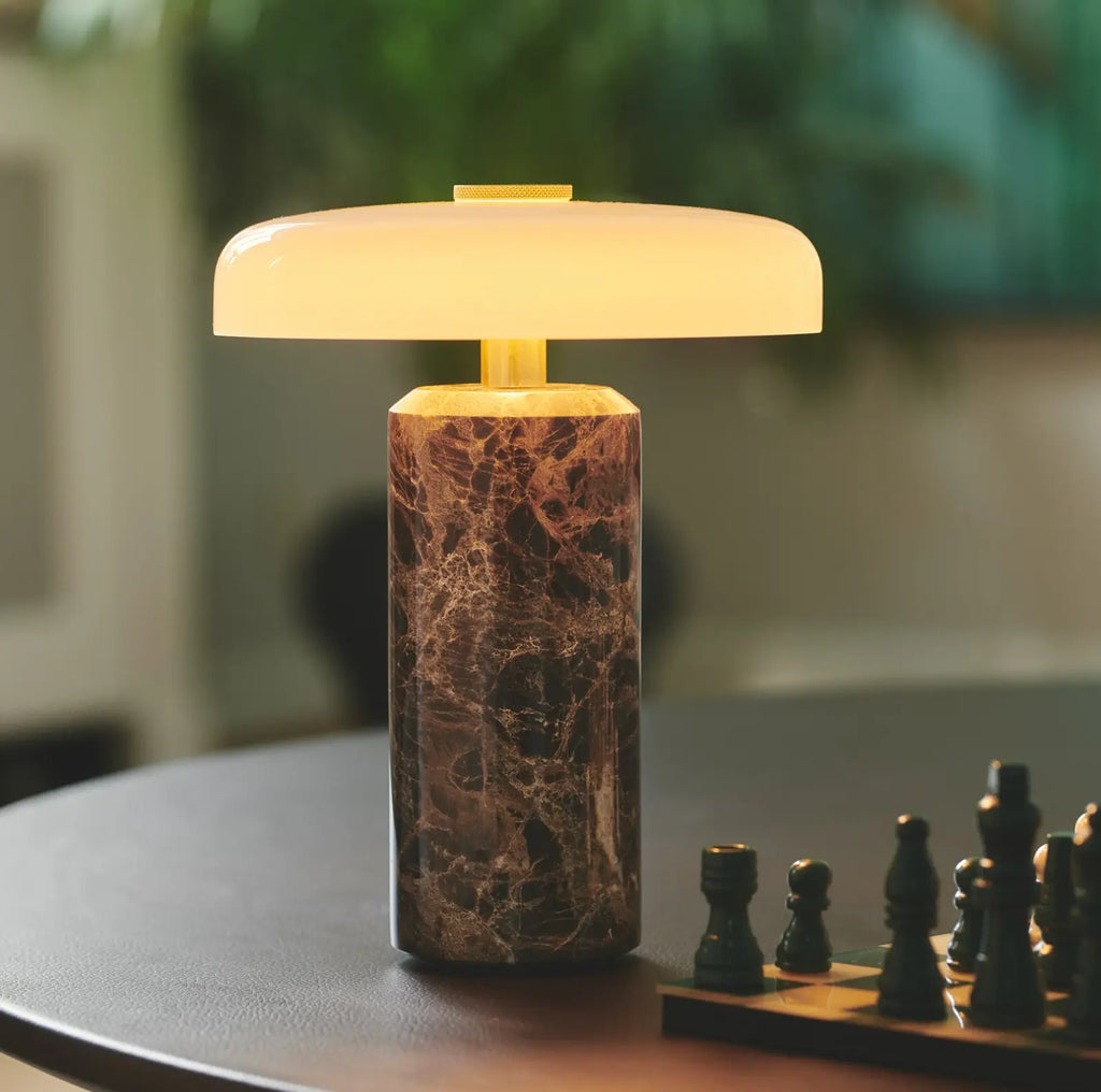 Portable Table Lamp Dark Emperador Henne Decor