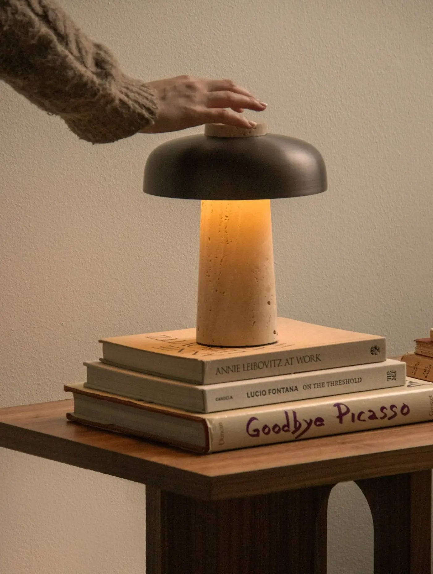 Travertine Table Lamp Henne Decor