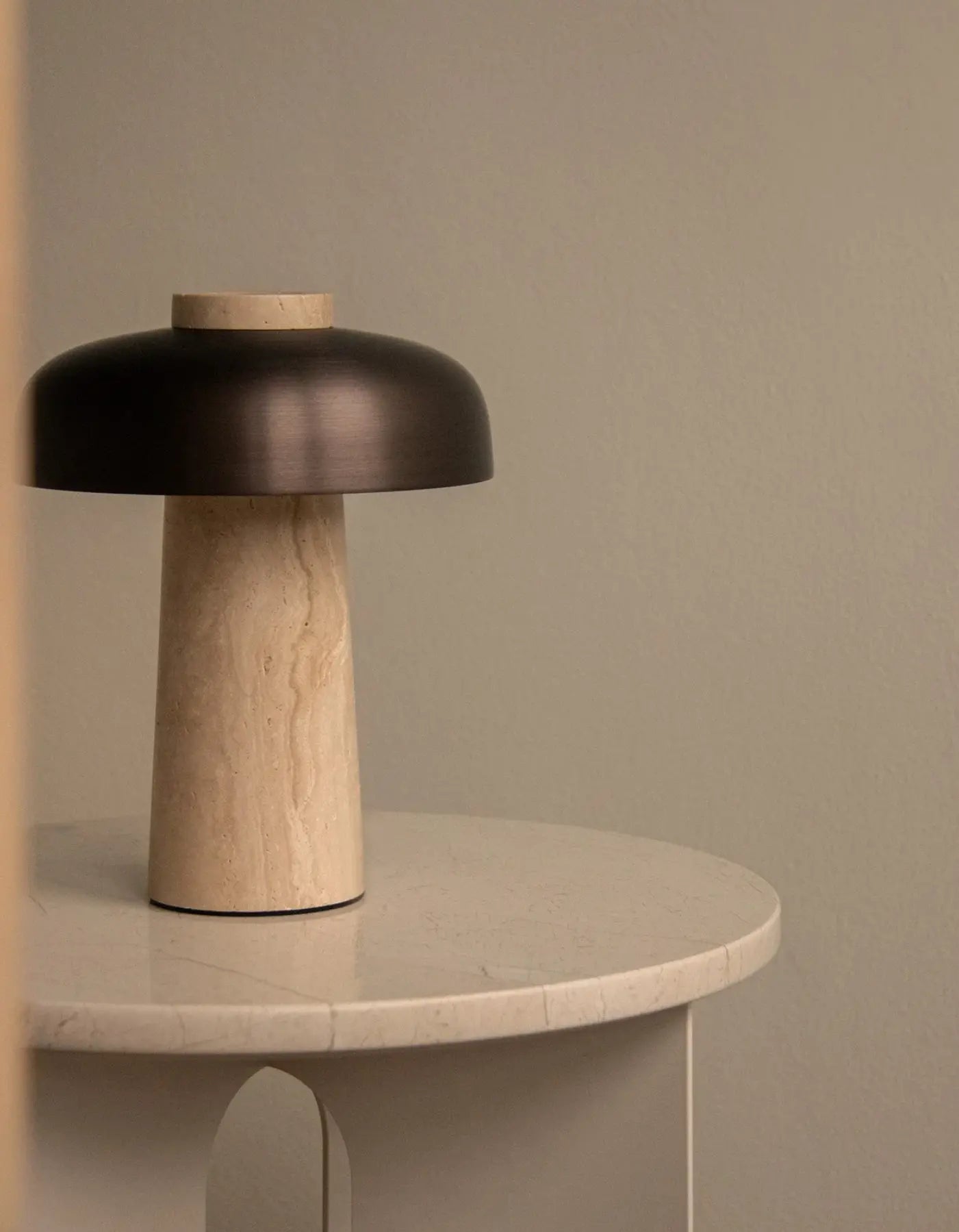 Travertine Table Lamp Henne Decor