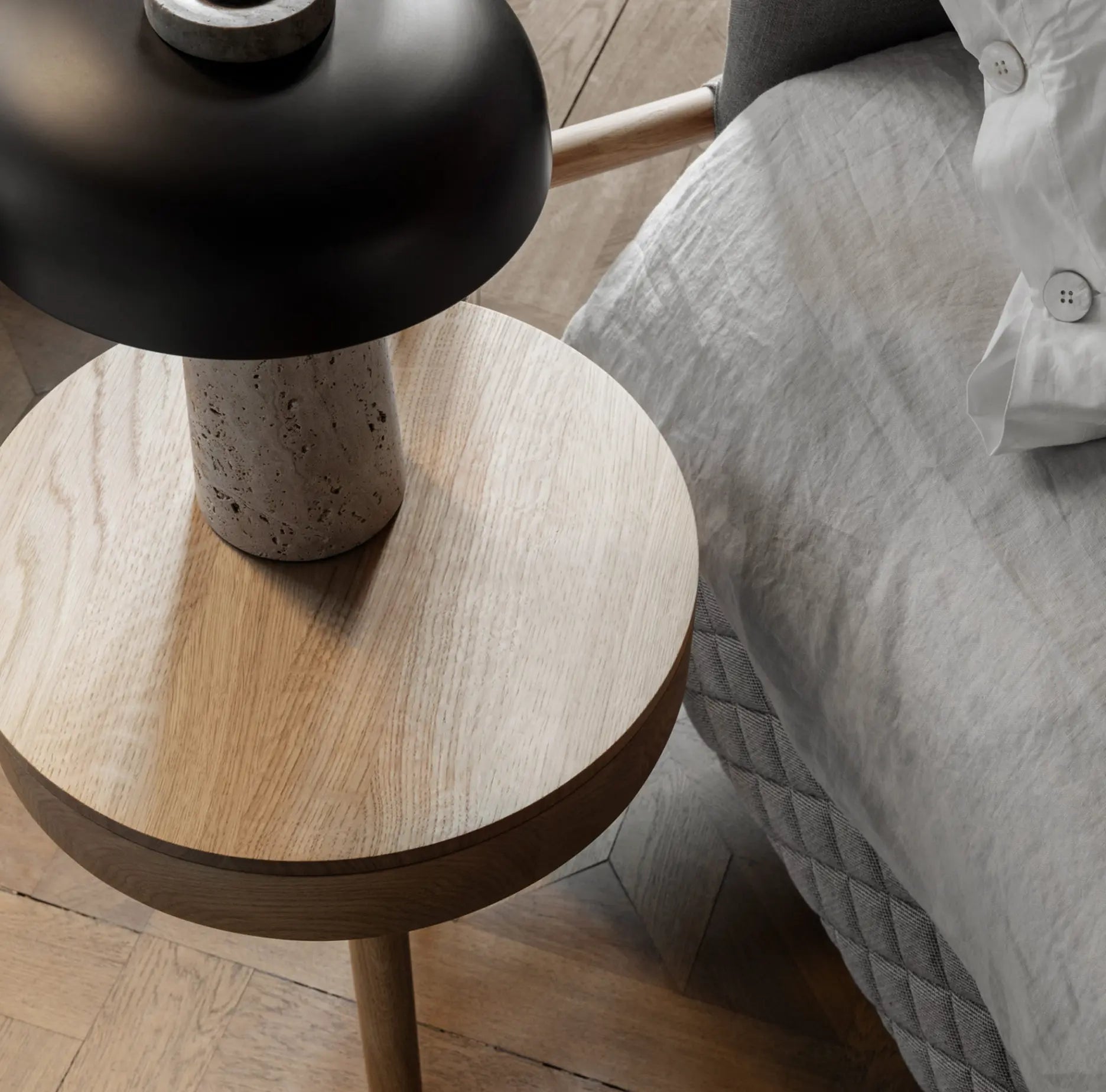 Travertine Table Lamp Henne Decor