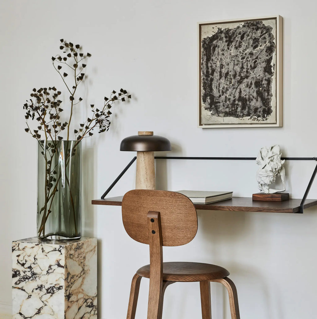 Travertine Table Lamp Henne Decor