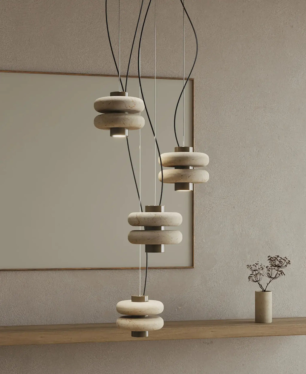 Pendant Marble Beige Light Henne Decor