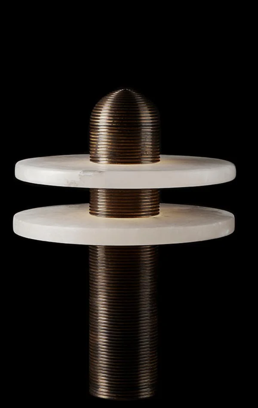 Alabaster Antique Gold Planes Table Lamp Henne Decor