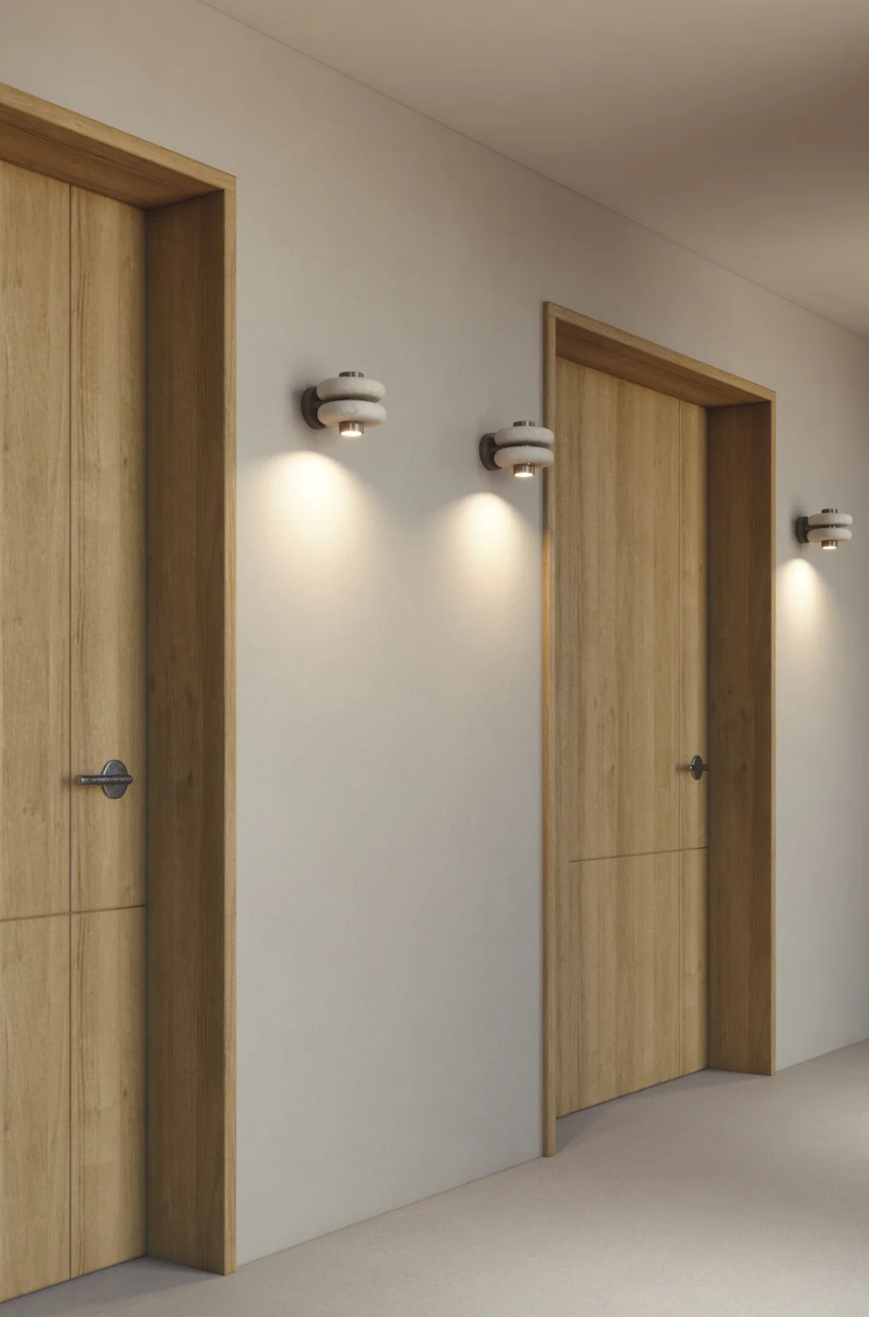 Modern Marble Wall Sconce Stylish Beige Henne Decor