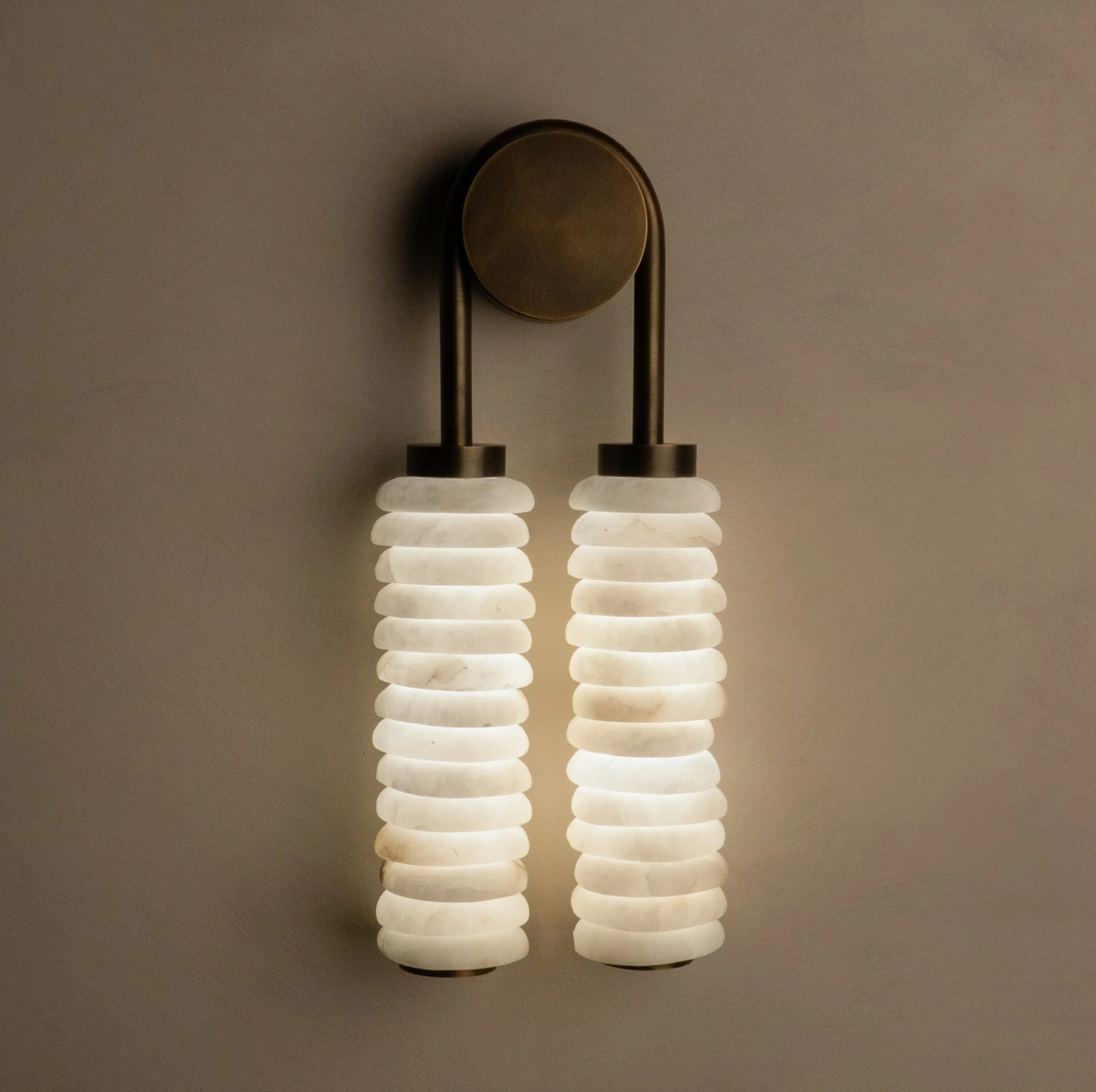 DOUBLE SPANISH MARBLE WALL SCONCE Henne Decor