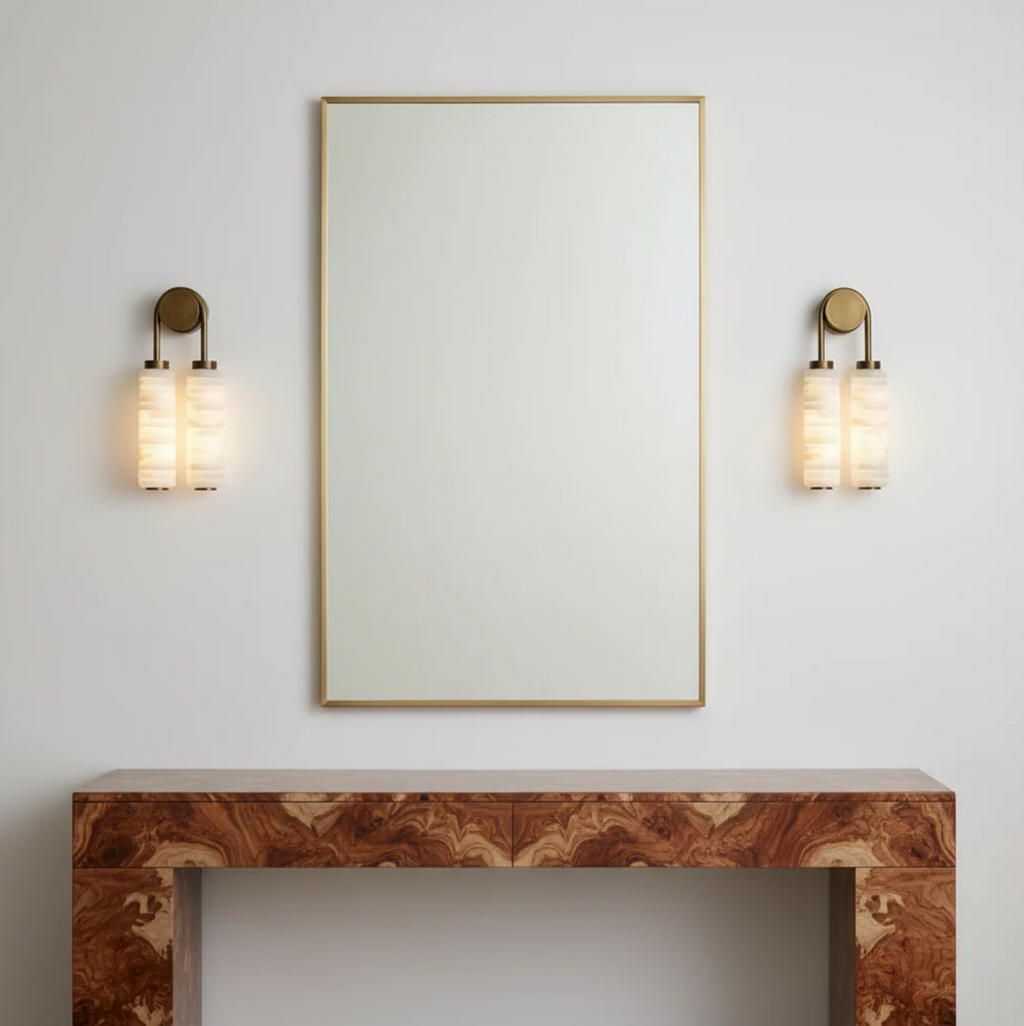 DOUBLE SPANISH MARBLE WALL SCONCE Henne Decor